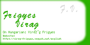 frigyes virag business card
